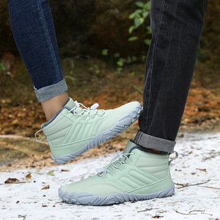 Five Fingers Outdoor Sports Cotton Shoes Men's and Women's fleece-lined Warm Boots Wear-resistant Snow Boots Winter Thickened Cross-border Lovers Shoes