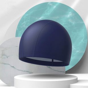 New Children's Swimming Cap PU Coated Cloth Swimming Cap Waterproof Head-free Cartoon Swimming Cap for Boys and Girls Small, Medium and Large Children