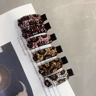2025 New Korean Style Colorful Rhinestone Hairpin Side Bangs Forehead Clip Hair Accessory Duckbill Clip