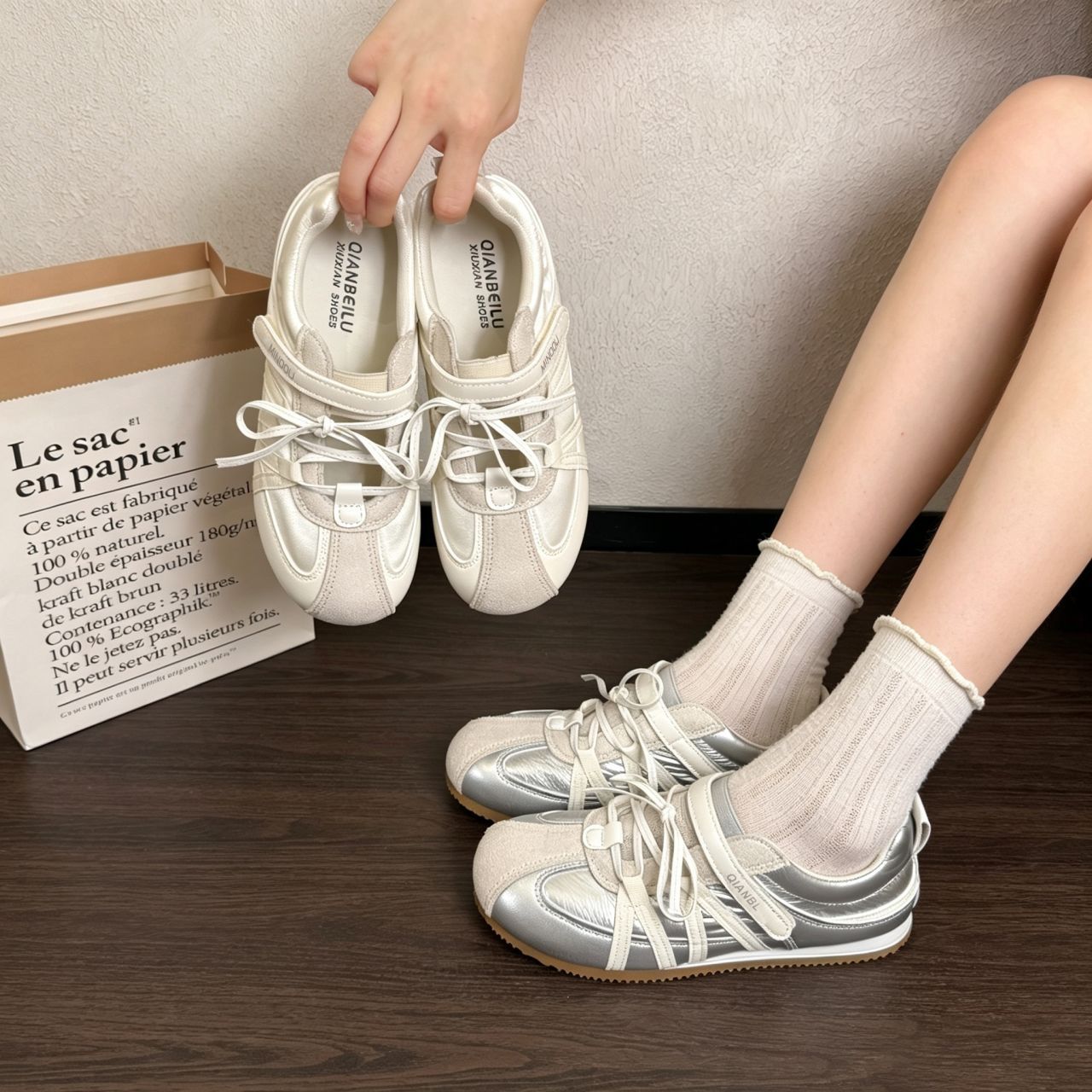 Ballet-style soft-soled German training shoes for women, 2026 summer new model, breathable flat-soled everyday versatile casual sports shoes