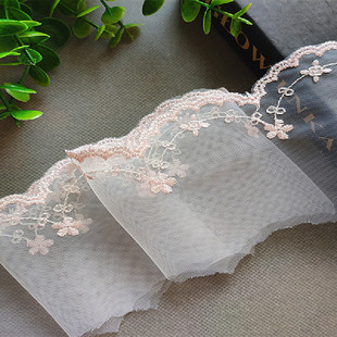 Tianteng spot wholesale new color silver line lace accessories wedding dress mesh embroidery fabric