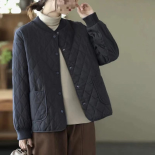 Women's Loose Casual Japanese Style Retro Single-breasted Cotton-padded Warm Cotton-padded Coat