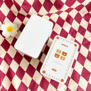 Cute Bear Iron Box White small size Iron Box Baking Packaging Metal Box Cookie Packaging Box
