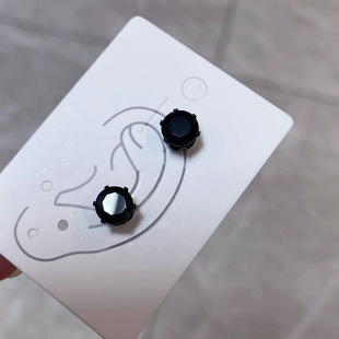 [No pierced ears] colorful zircon magnetic ear stud ear clip female sweet cool style Super Flash niche design versatile exquisite