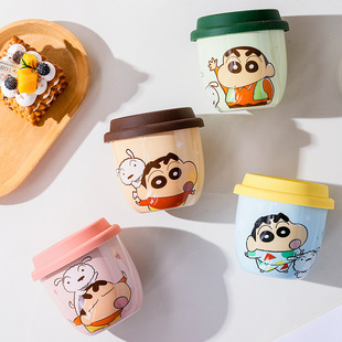 Crayon Shinchan Подлинная авторизованная кружка кружка с крышкой кофейная чашка керамическая чашка высокого цвета праздничный подарок водяная чашка