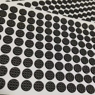 Non-slip wear-resistant 2mm EVA single-sided adhesive dot grid embossed round 10MM self-adhesive rubber pad EVA foam rubber gasket