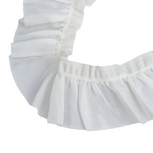 in stock 2.5cm one-way cloth fungus elastic lace transparent pleated ruffle elastic band wrinkle accessories wholesale