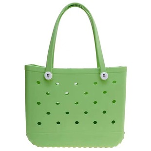 Cross-border European and American hole bag beach bag handbag printed EVA outdoor basket pet bag shopping bag handbag