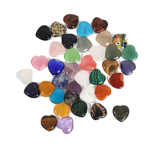 Gemstoen heart cross-border special supply large favorably 20mm pink crystal love amethyst heart-shaped ornaments