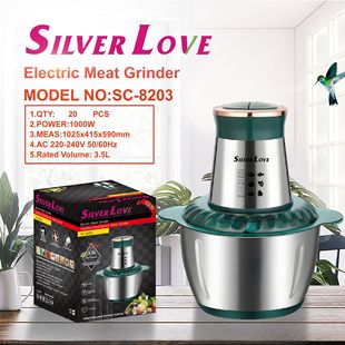 Foreign Trade Export European Standard Meat Grinder Household Stainless Steel Electric Food Processor Multifunctional Kitchen Meat Mincer 3.0L