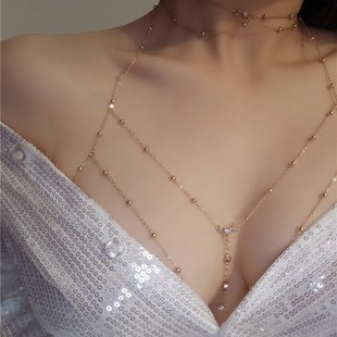 Sexy Intimates Accessories, Chest Chain, Sexy Bikini Chain, High-End Necklace, Backless Clavicle Chain L29