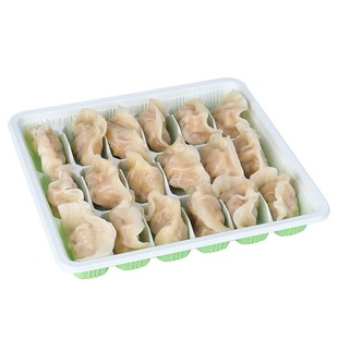 Disposable dumpling box plastic transparent quick frozen compartment water dumpling fast food box shop take-out multi-compartment packing box