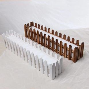 Flower Fake Flower Flower Ornamental Vase Flower Basket White Wooden Fence Log Color Plastic Margin