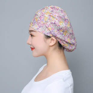 Elderly People's White Hair Covering Hat Thin Breathable Mother's Kitchen Oil-proof Smoke Head Cover Grandma's Sleep Medical Cloth Cap
