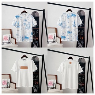 High version. Donkey T-shirt. 25 New Embroidery Embroidery Hot Drilling Leather Printing Men's and Women's L-Family Short Sleeve Collection