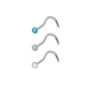 Personalized stainless steel combination nose nail puncture Opal Amazon invisible eyebrow nail lip nail jewelry