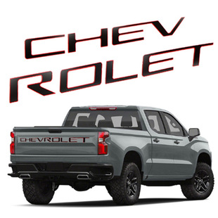 Suitable for Chevrolet SILVERADO Tail Box Label CHEVROLET Modification Label Pickup Car Label 3D Label