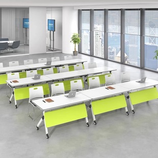 Smart Classroom Hexagonal Hexagonal Table Foldableing Conference Table Removable Foldableing Training Table and Chairs Long Splicing Activities