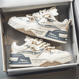 White Shoes Men's Summer 2024 New All-match Breathable Casual Skate Shoes Men's Fashionable Lightweight Non-slip sneaker