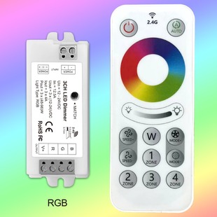 LED controller RGB wireless 2.4g touch remote control DC input light bar remote control dimmer