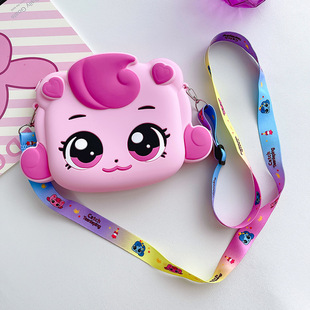 Bags Children's New Silicone Bag Girls Crossbody Bag Cute and Cute Kindergarten Baby Coin Purse Shoulder Backpack