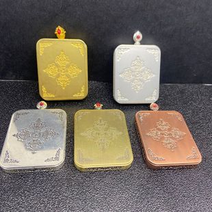Квадратная коробка Tangka Gawu Подвеска 10-фазная бесплатная коробка Gawu Непал Tangka Гальваника Ретро коробка Gawu