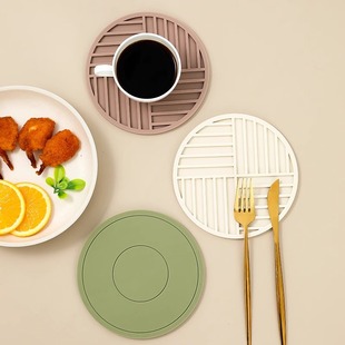Silicone Heat Insulation Mat Placemat Sand Pot Mat Coaster Bowl Mat Vegetable Plate Heat-resistant Dining Table Mat Household High Temperature Resistant Anti-perm Mat