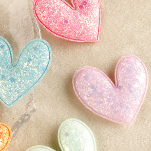 Duo Cool Three-dimensional Love Badge Embroidery Stickers Sequins Love Accessories Hairpin Cloth Label Clothing Accessories Patch Cloth Stickers