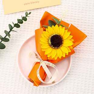 Small Sunflower Bouquet Sunflower Gift Box Accessories Event Chinese Valentine's Day Creative Souvenir Manufacturer Wholesale