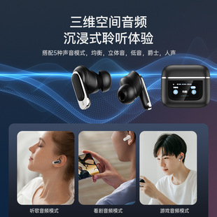 Cross-border ANC active noise reduction wireless bluetooth headset V8 long endurance smart color screen LED touch for JBL