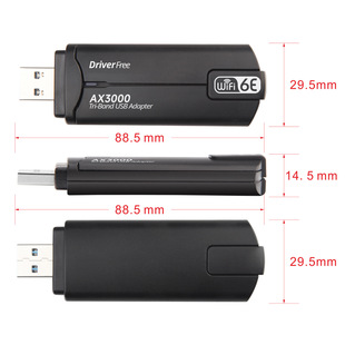 AX3000M Беспроводная сетевая карта без привода компьютер WiFi приемник сигнала USB3.0 Беспроводная Wifi6 бесприводной сетевая карта без привода