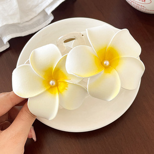Beach Holiday Style Egg Flower Hairclip Women's Side Bangs Clip Atmosphere Hairpin Broken Hair Duckbill Clip Ins Headwear
