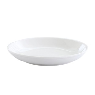 Ceramic Large Plate Pure White Household Restaurant Dish Fruit Plate Hotel Restaurant Large Chopped Pepper Fish Head Soup Plate
