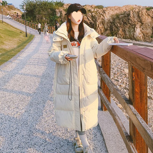 Fried Street Down Cotton-padded jacket Winter Women's 2025 New Mid-length Design Sense Niche Korean Style Gentle Cotton-padded Jacket