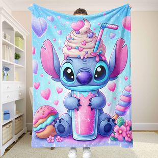 Amazon Cartoon Stitch Stitch Flannel Blanket Digital Printing Blanket Animation Nap Blanket Cover Blanket
