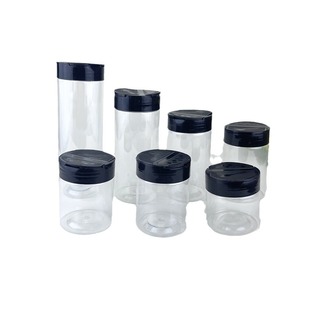 Double Opening Butterfly Lid Plastic Jar Pepper Powder Bottle Seasoning Jar Transparent Dispensing Bottle Sprinkling Bottle