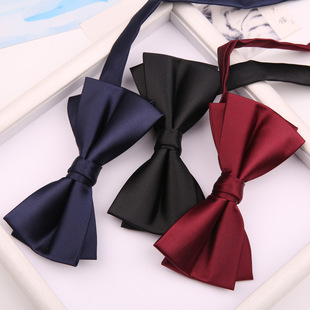Men's big cross hand-like black wine red navy blue bow tie wedding groom groomsman dress bow pink