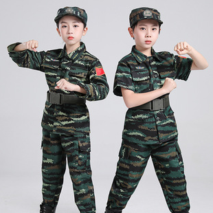 Children's Camouflage Suit June 1 Performance Clothing Festival Performance Clothing Military Training Outdoor Development Training Clothing Military Fans Tiger Spot
