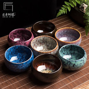 Single Kiln Transformed into a Ceramic Household Tea Cup Large Capacity Tea Cup Single Cup Clearance Master Cup Tea Bowl