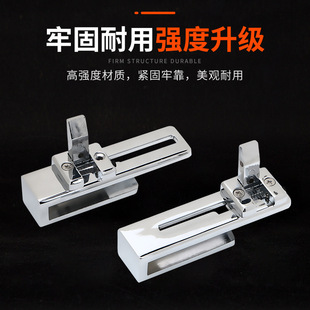 Wholesale punch-free bathroom glass door lock sliding door toilet bathroom glass lock shower room partition door lock matte