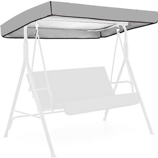 Straight Side Park Canopy Cover Top Rain Cover Sun Cover Outdoor Courtyard Waterproof Swing Ceiling Cover Grey Green