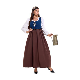 2025 foreign trade sub-code new Amazon European court costume medieval retro clothing farm colonial period
