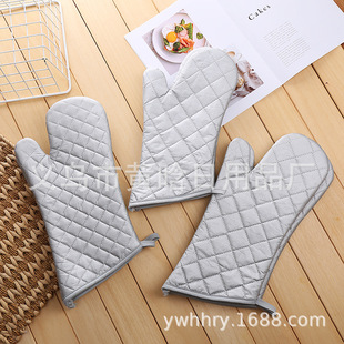 [Holding Jia] oven heat insulation gloves a pair of cotton silver coated high temperature resistant baking gifts gifts advertising promotions