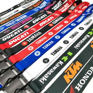 Motorcycle Long Lanyard MOTO Mobile Phone Work Card Hanging Neck Thermal Transfer Ribbon Car LOGO Ribbon