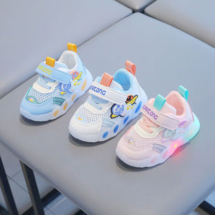 2025 summer new 0-1-3 years old baby boys and girls toddler shoes with light soft bottom non-slip mesh breathable shoes