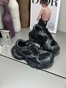 Bamu Show Paris Torre Shoes 2025 Spring New Men's and Women's Couple Shoes Thick Bottom Increased Mesh Tide Shoes sneaker