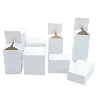 221-230 square small white box in stock wholesale color packaging carton white cardboard kraft paper universal color box