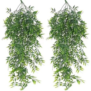 Amazon Cross-border Artificial Wall Hanging Green Plant Persian Grass Rattan Wall Hanging Decorative Fake Flower Imitation Rattan Man Plant