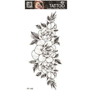 Yuanhua waterproof tattoo stickers manufacturers in stock wholesale wolf head totem Arabic text tattoo stickers cross-border supply