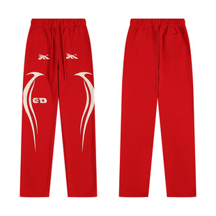 Cross-border New European and American Hell Star Trendy Brand Loose Retro Letter Printed Hooded Sweater Trousers Trendy